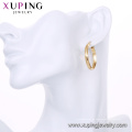 92635 Xuping billige einfache 18k Gold Hoop Ohrring Designs für Frauen Nachahmung Schmuck